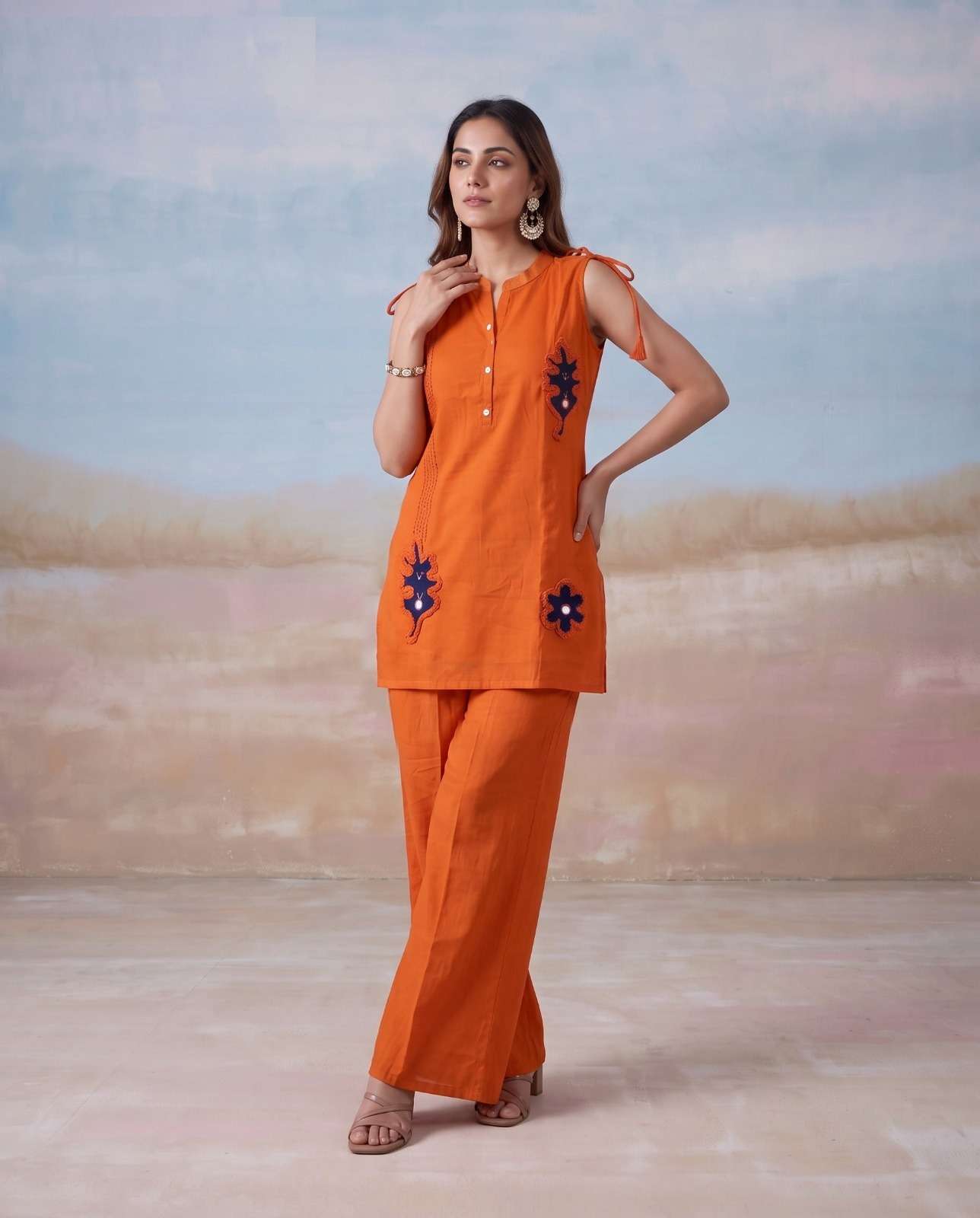 K 1253 BOUTIQUE CHANDERI WITH COTTON MANUAL WORK CORD SET BUY SURAT